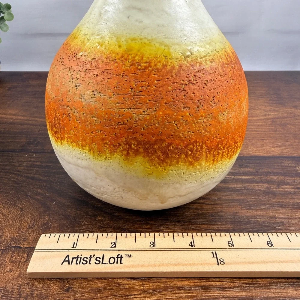 Marcello Fantoni Italian Pottery Vase Signed Fantoni Italy MCM